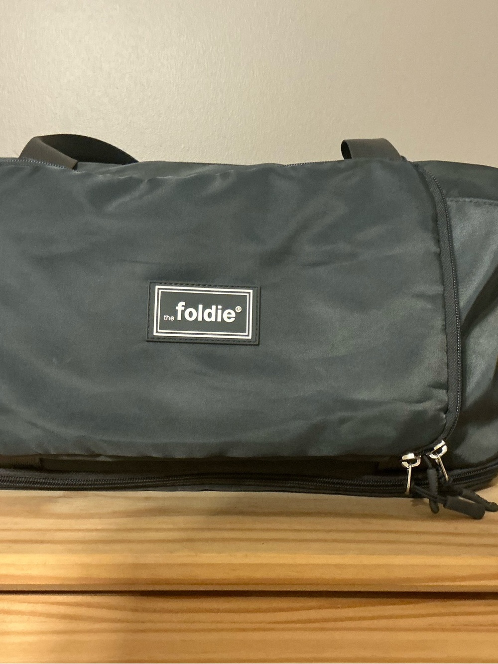 The Foldie Gray Packable Travel  Bag